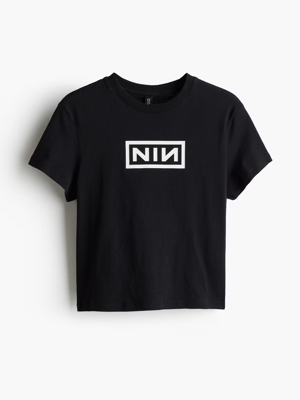 H&M Black Nine Inch Nails Crop Top